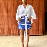 kente bleu blanc